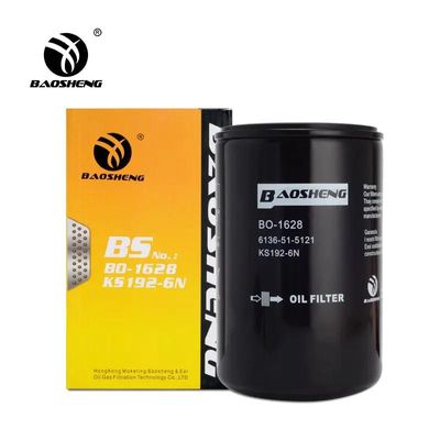 High Temperature Resistant Anti-Corrosion Excavator Oil Filter 6136-51-5121 KS192-6Short For KOMATSU 170mm Engine Protection